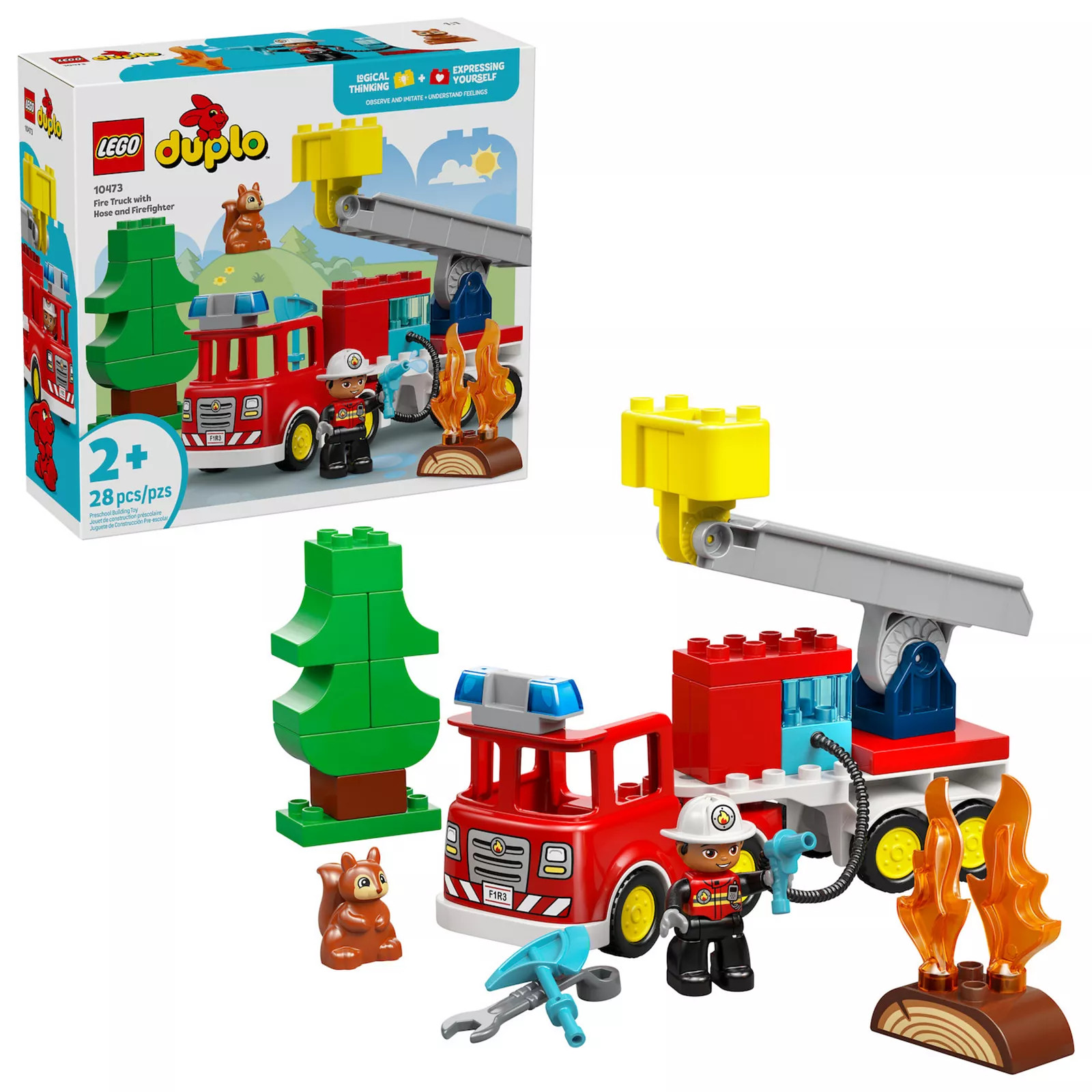 LEGO DUPLO Town Fire Truck 10473 Building Kit (28 Pieces), Multi | Kohl's