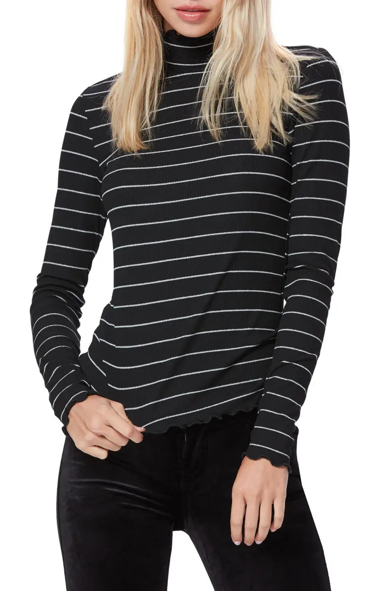 Cadence Stripe Lettuce Edge Rib Top | Nordstrom