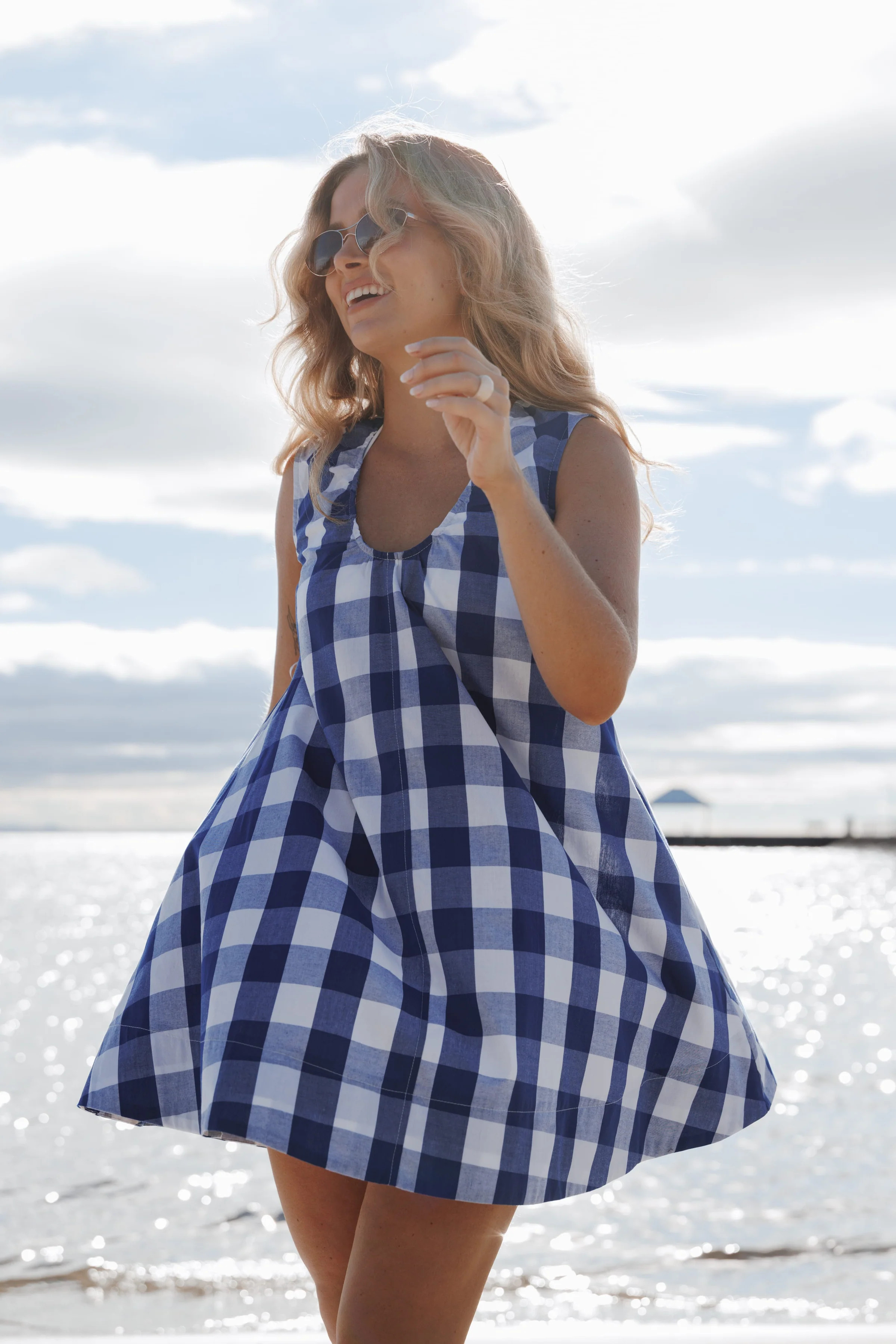 Jorah Mini Dress - Blue Plaid | Petal & Pup (US)