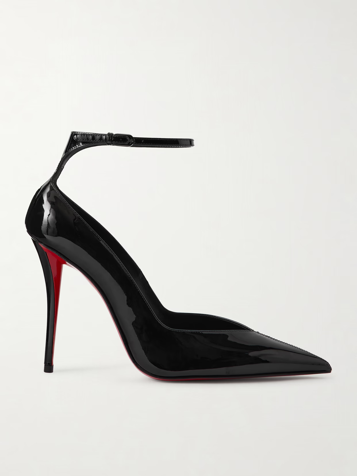 Christian Louboutin - Erozee 100 Patent-leather Pumps - Black | NET-A-PORTER (US)