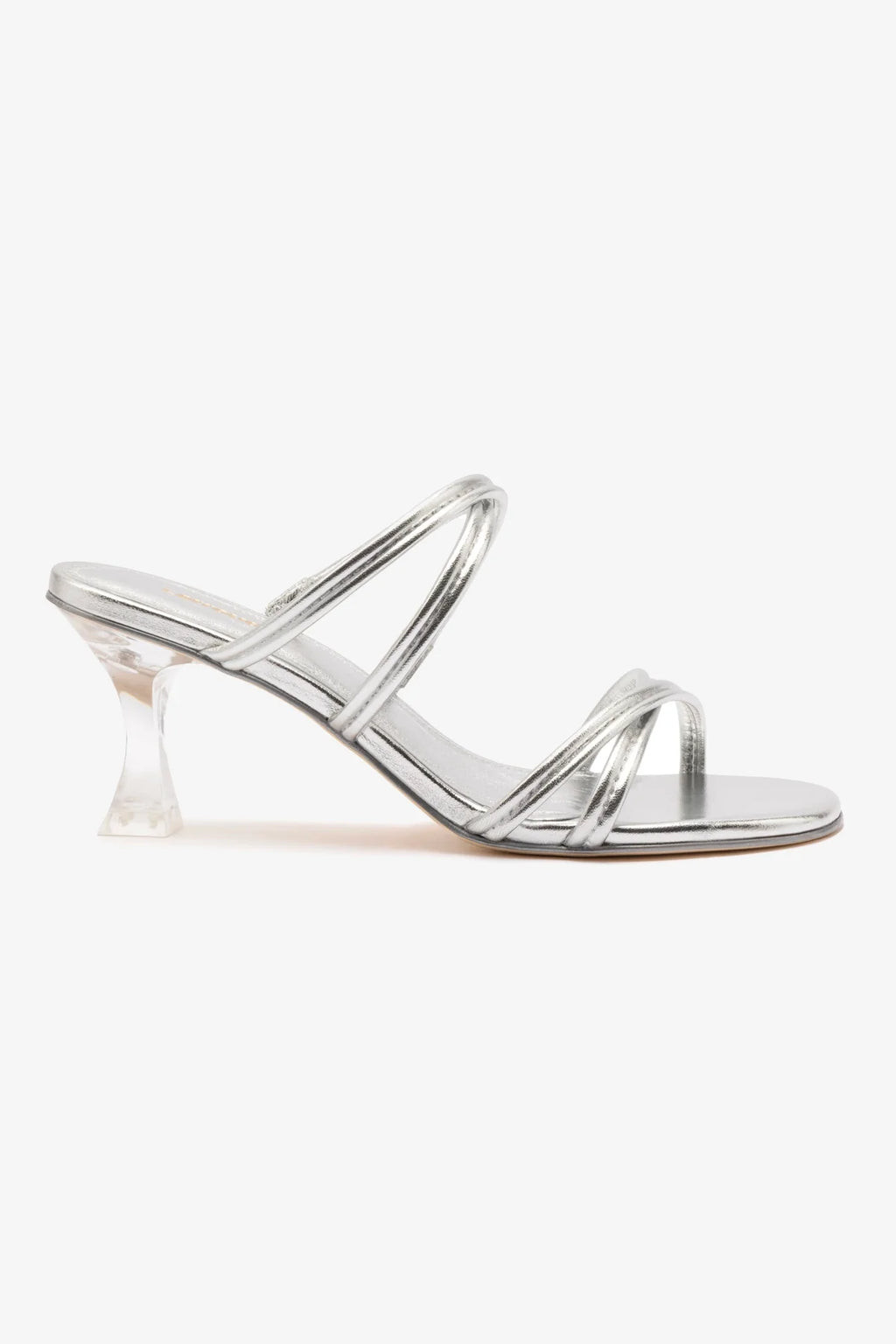 Annie Mule In Silver Specchio | Larroude