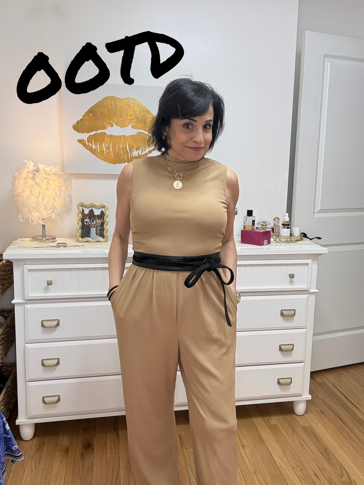Neutral tones, bold confidence. Who says midlife style has to be boring? 💫 Wrapping up the week in comfort and a whole lot of chic.

#StyleOver50 #Midlife #JumpsuitStyle #EverydayChic

#LTKgrwm #LTKootd #LTKselfcare