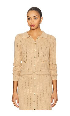 HEVRON Nanette Cardigan in Wheat from Revolve.com | Revolve Clothing (Global)