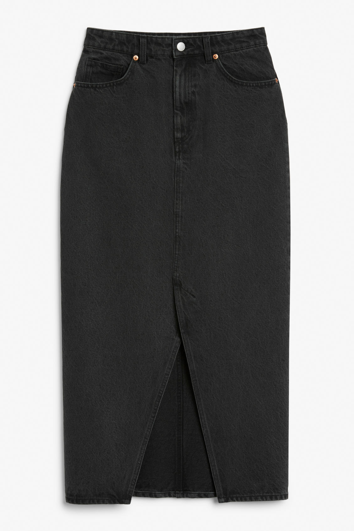 Midi denim skirt - Black | Monki