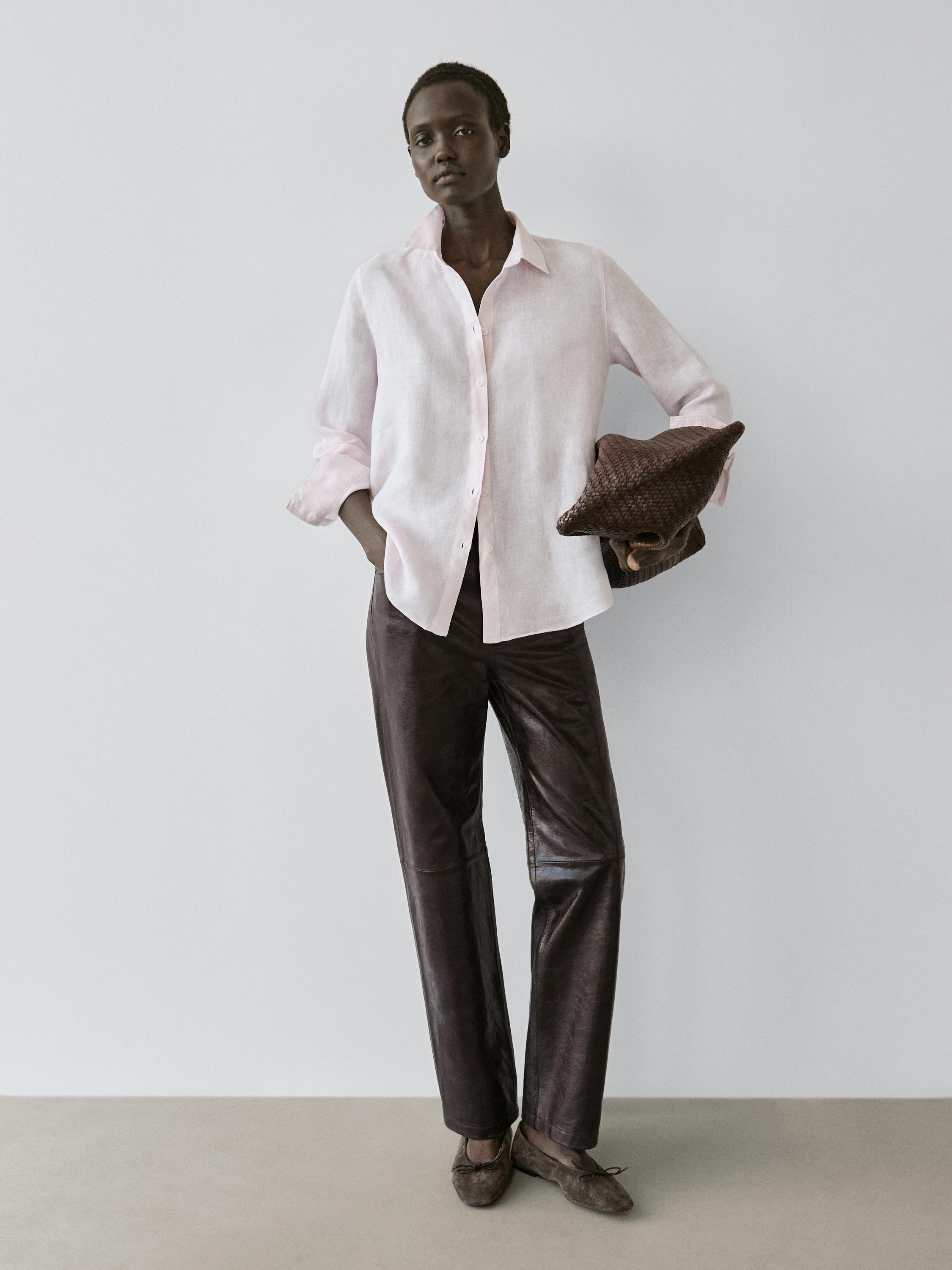 Camisa fluida 100% de linho | Massimo Dutti PT