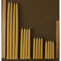 Pure Yellow Beeswax Taper Candles, 100% Cotton Wicks, Smokeless, Drip-Less | Etsy (US)