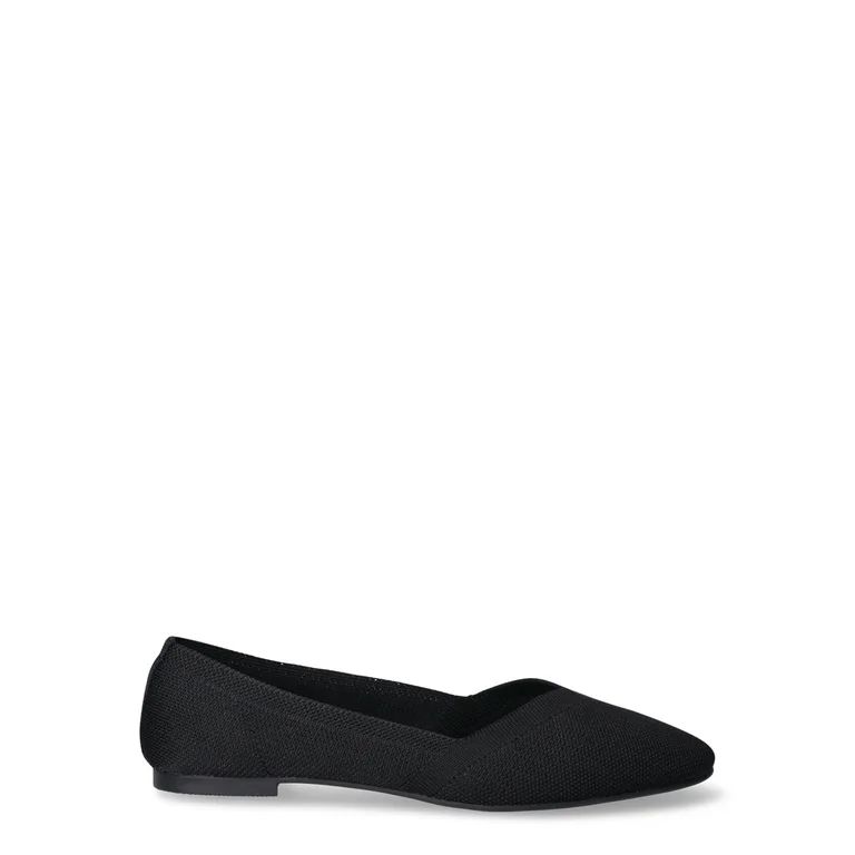 Time and Tru Women's Knit Ballet Flats, Sizes 6-11 | Walmart (US)