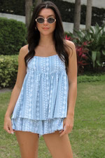 Bailey Romper in Light Blue | lauren nicole