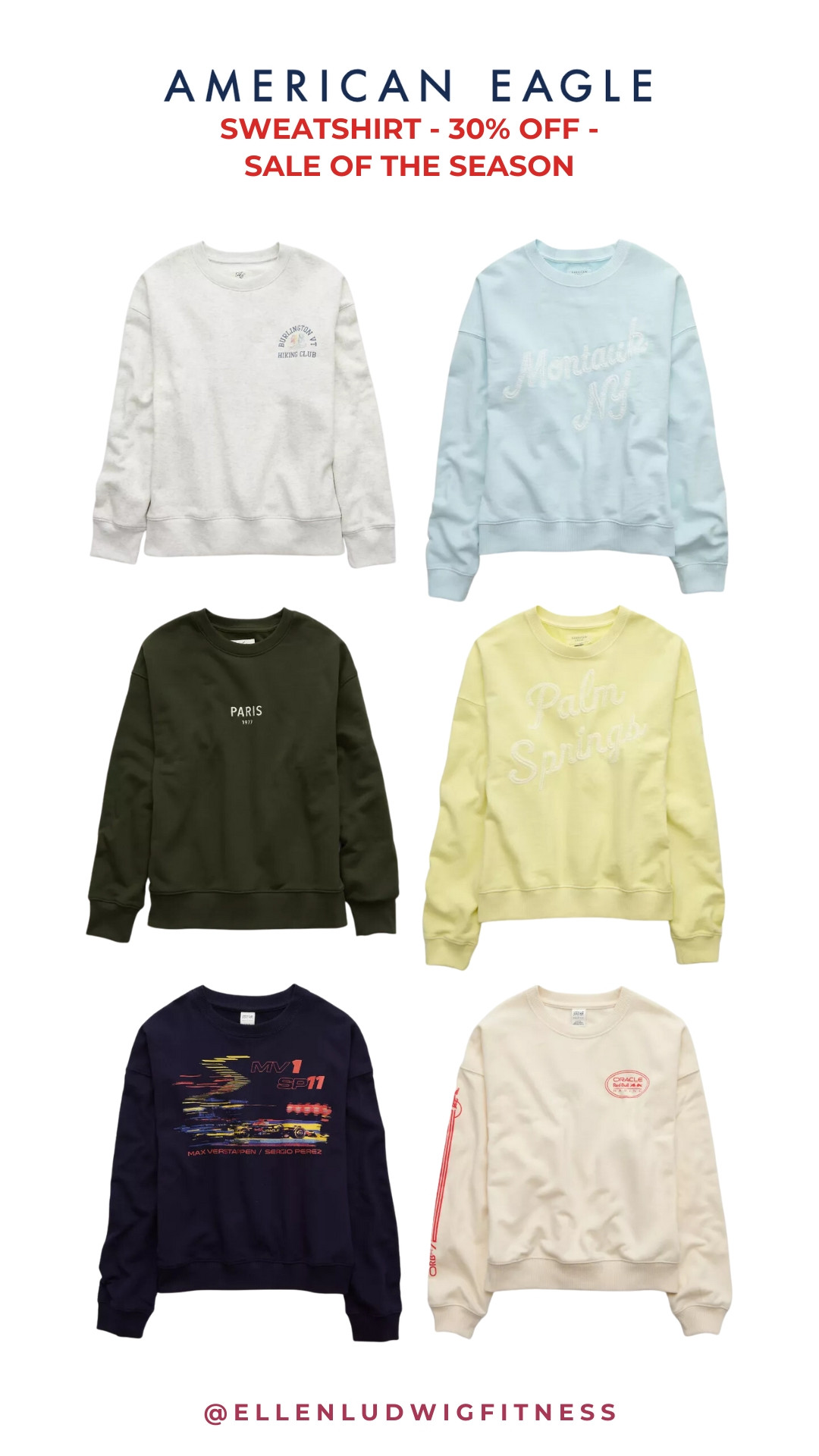  Cozy up with 30% off these cute sweatshirts! Which color are you grabbing? 👀
#AmericanEagle #SweatshirtSeason #CasualStyle

 

#LTKSaleAlert #LTKMostLoved #LTKStyleTip