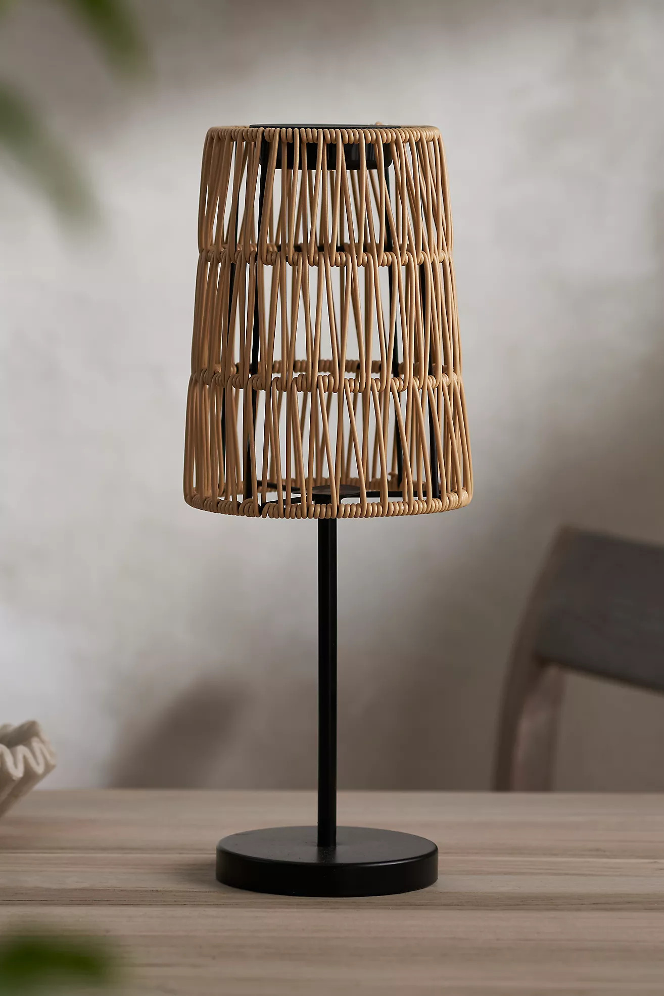 Solar Woven Shade Table Lamp | Anthropologie (US)