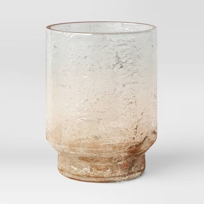 6" x 4.7" Glass/Tin Hurricane Candle Holder Gold - Threshold™ | Target