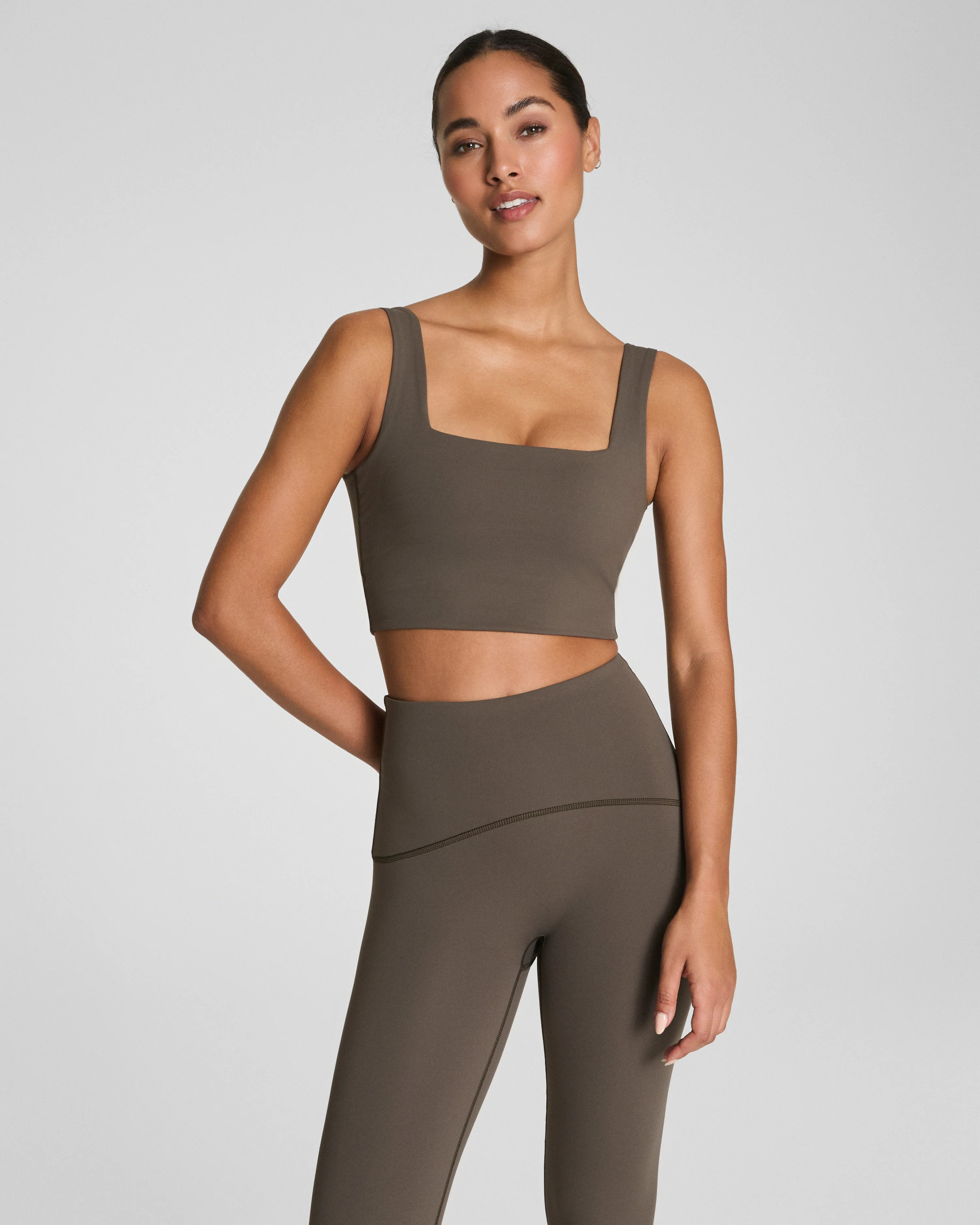 Cropped Square Neck Shelf Tank | Spanx