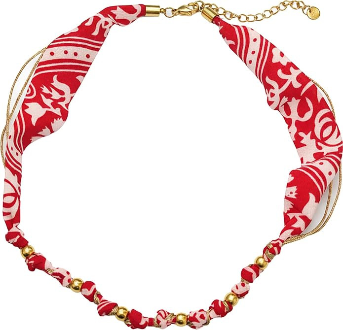 Scarf Necklace Choker Necklaces Silk Tie Bandana Necklace Colorful Scarfs for Women Choker Jewelr... | Amazon (US)