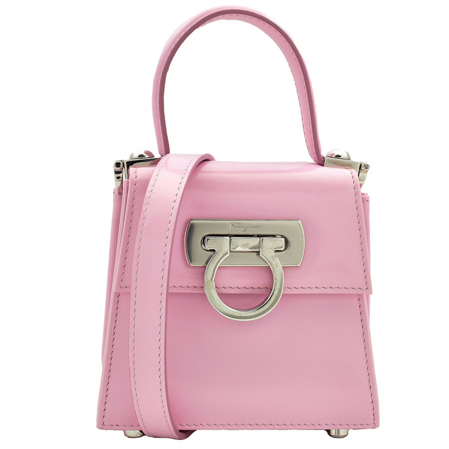 Ferragamo Ladies Pink Micro Iconic Top Handle Bag | Jomashop.com & JomaDeals.com