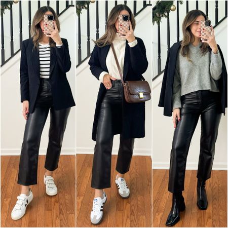 3 ways to style leather pants for Fall
LOVE these pants! They run TTS.
I’m wearing the ankle length in size 27R

#LTKover40 #LTKfindsunder100 #LTKstyletip