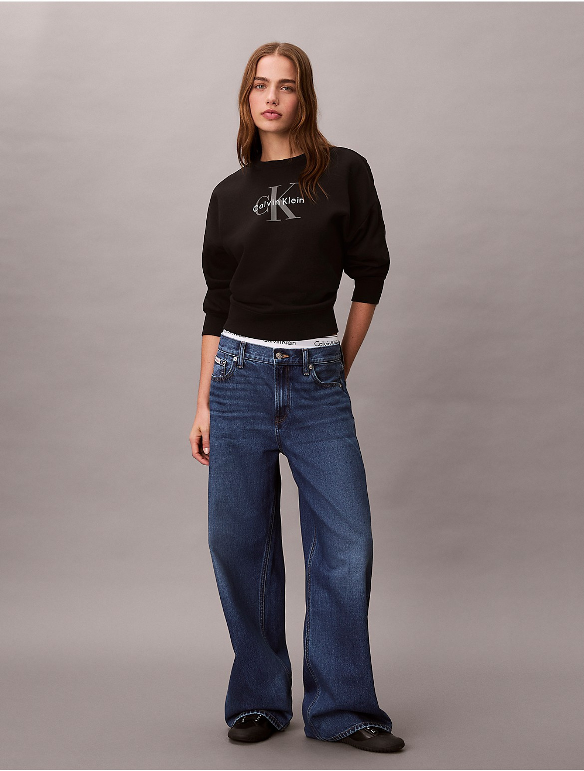Calvin Klein Women's Low Rise Baggy Jeans - Blue - 25W x RL | Calvin Klein (US)