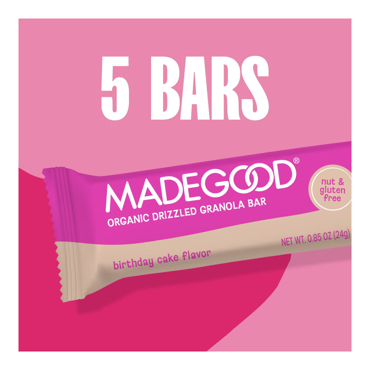 MadeGood Chocolate Dipped Granola Bar Birthday Cake - 5ct / 4.2oz | Target