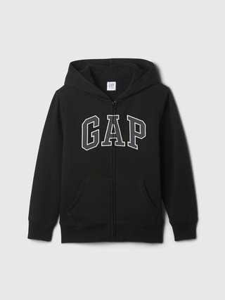 Kids Gap Logo Sherpa-Lined Zip Hoodie | Gap Factory