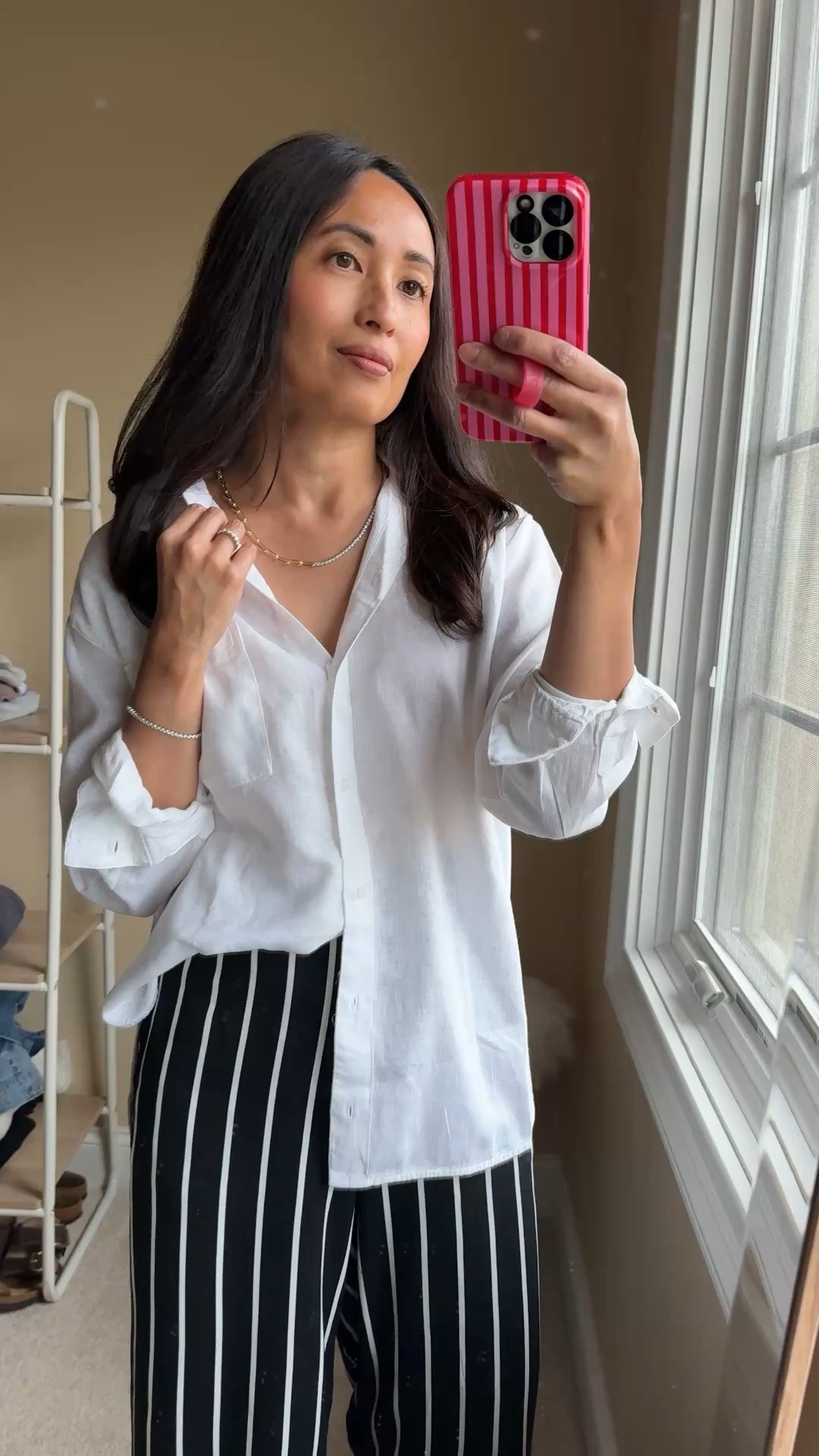 Elevated & Comfy Spring Outfit 
- Linen blend boyfriend shirt and high-waisted pull-on wide leg pants are part of the Spring Sale: 40-50% off of everything (exclusions apply) ends 4/5. 
- Effortless chic look that feels like pajamas.
- Top (I sized up) currently on sale for $22.49; pants (true to size) currently on sale for $20. 
- Jelly thong sandals (true to size) have been restocked; $14.99. 
-Vacation outfit  


#LTKootd #LTKTravel #LTKOver40