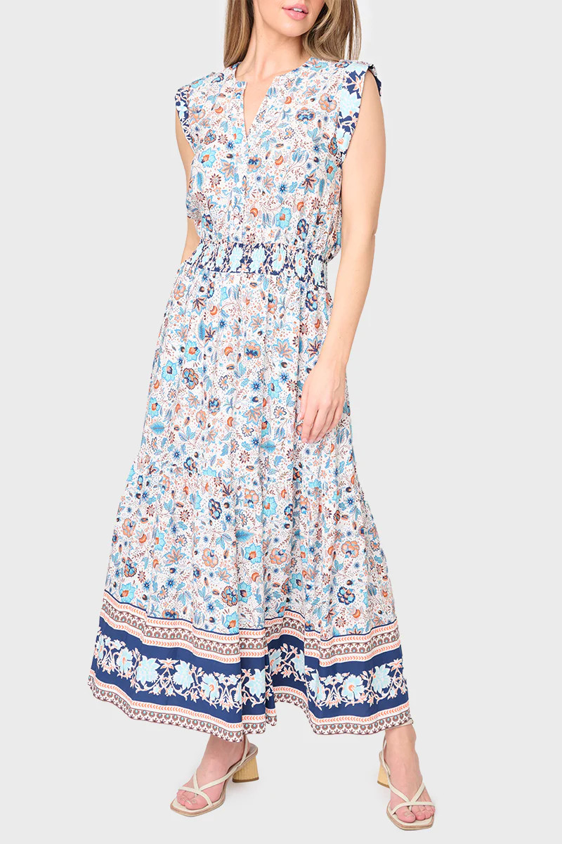 Bohemian Summer Border Print Maxi Dress | Gibson