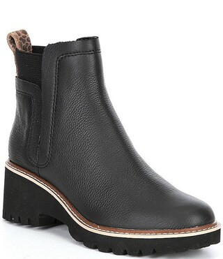 Dolce Vita Huey H2O Water-Resistant Leather Lug Sole Booties | Dillard's | Dillard's