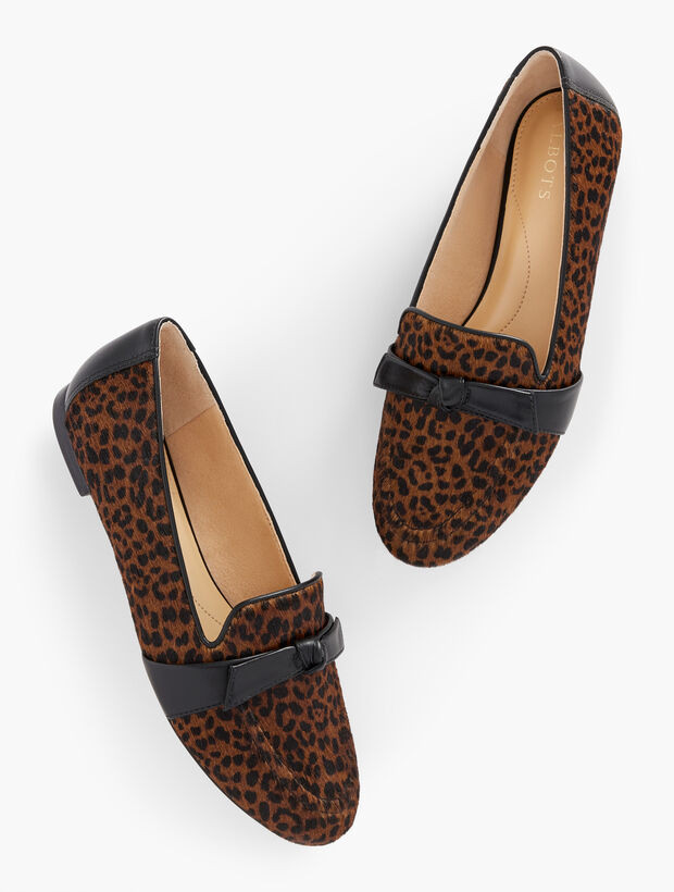 Ryan Bow Loafers - Calf Hair Leopard | Talbots