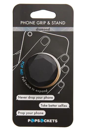 Popsockets Black Metallic Diamond Cell Phone Grip & Stand - | Nordstrom