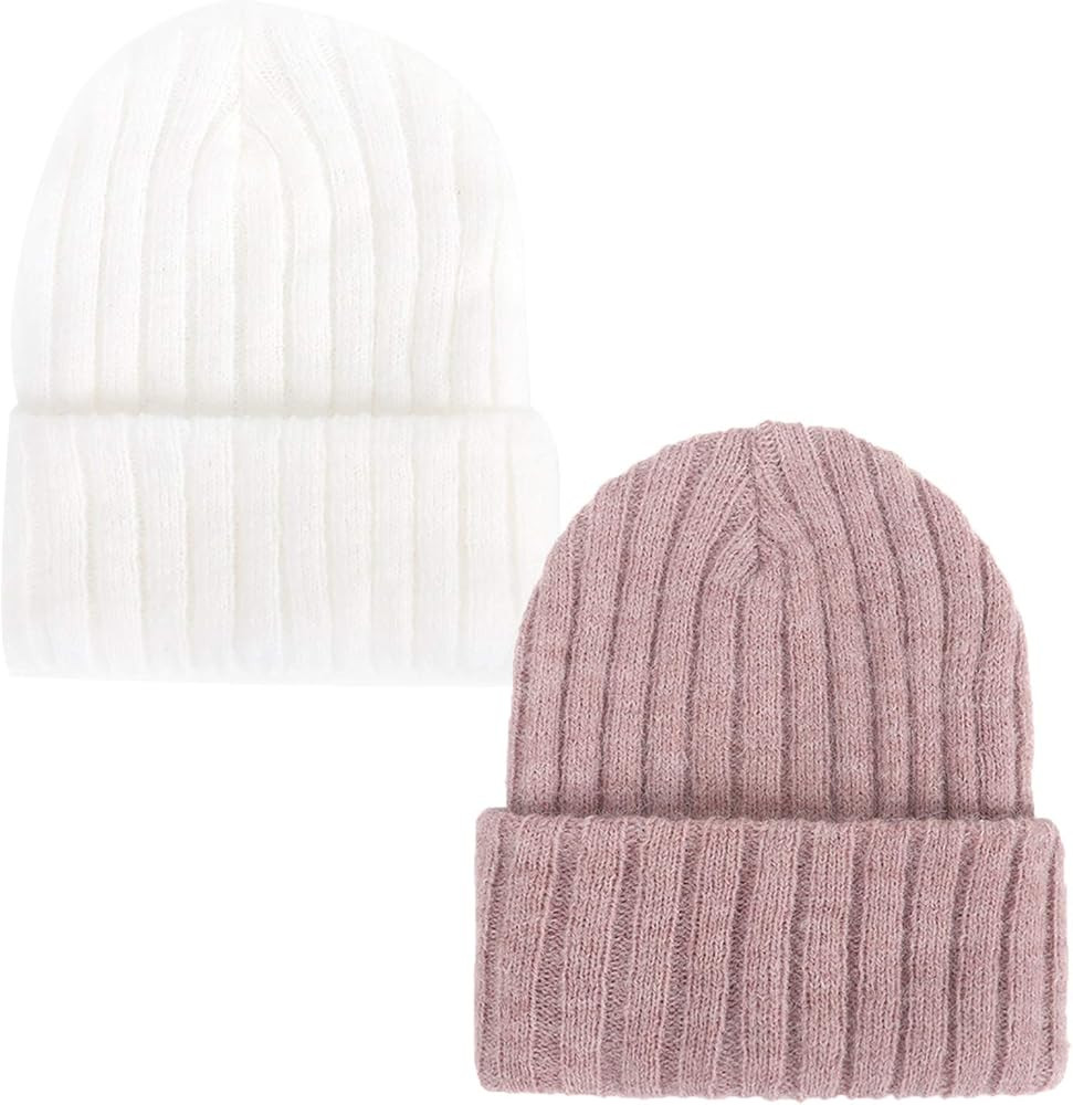 Newborn Baby Wool Hat Cap Turban Toddler Warm Hat Kids Baby Cap Set | Amazon (US)