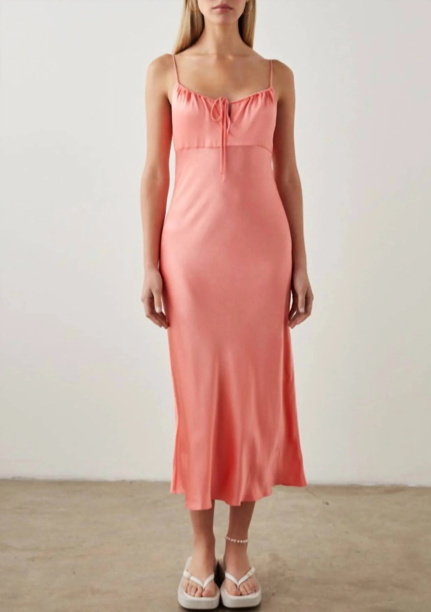 Laramie Dress In Coral | Shop Simon