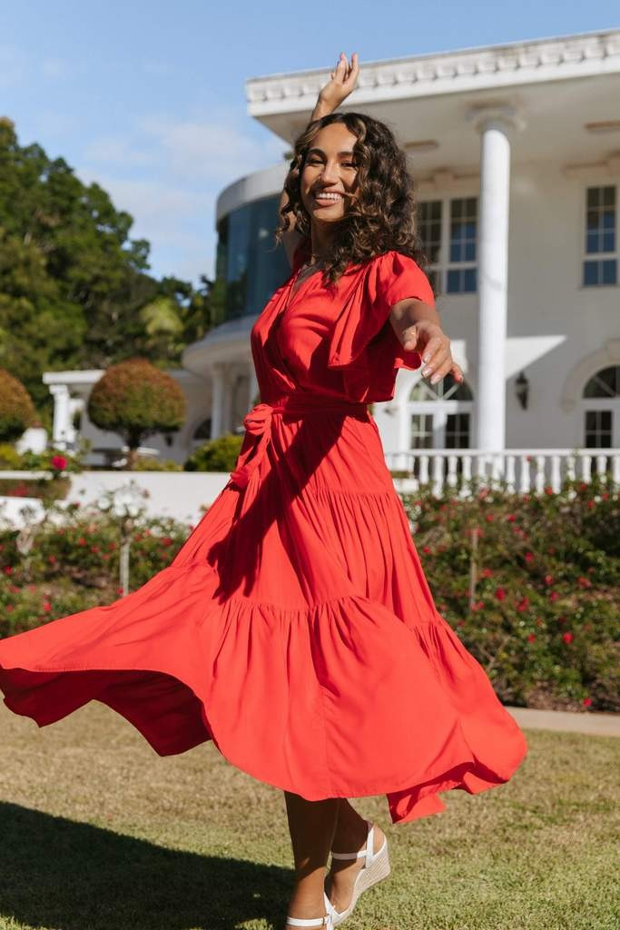 Barker Dress - Red | Petal & Pup (US)