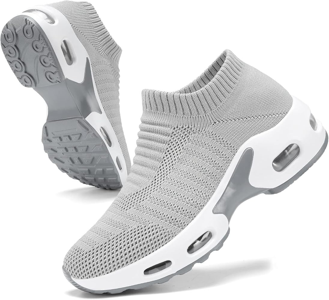 Women Walking Shoes Mesh Sneakers for Women Non Slip Shoes for Women Slip on Sock Sneakers Women ... | Amazon (US)