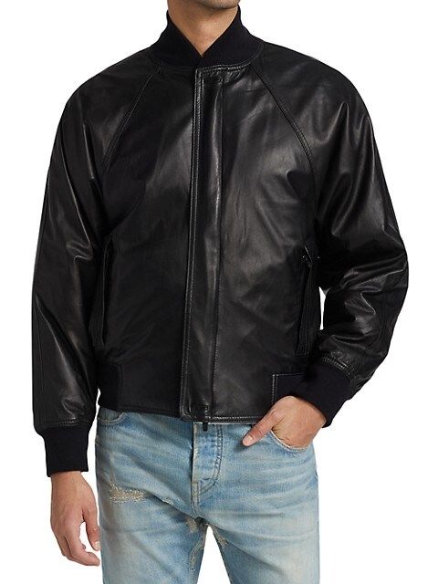 Leather Bomber Jacket | Saks Fifth Avenue