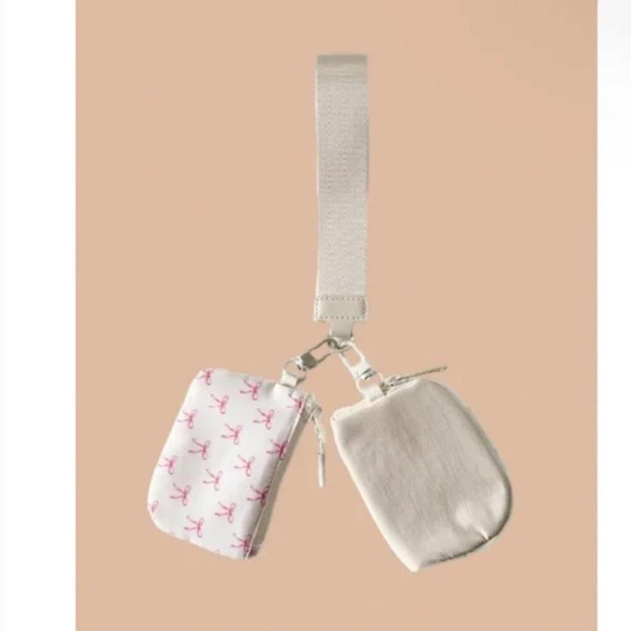 Zenana Women's Coin purses and pouches - Cream/Pink | Depop US