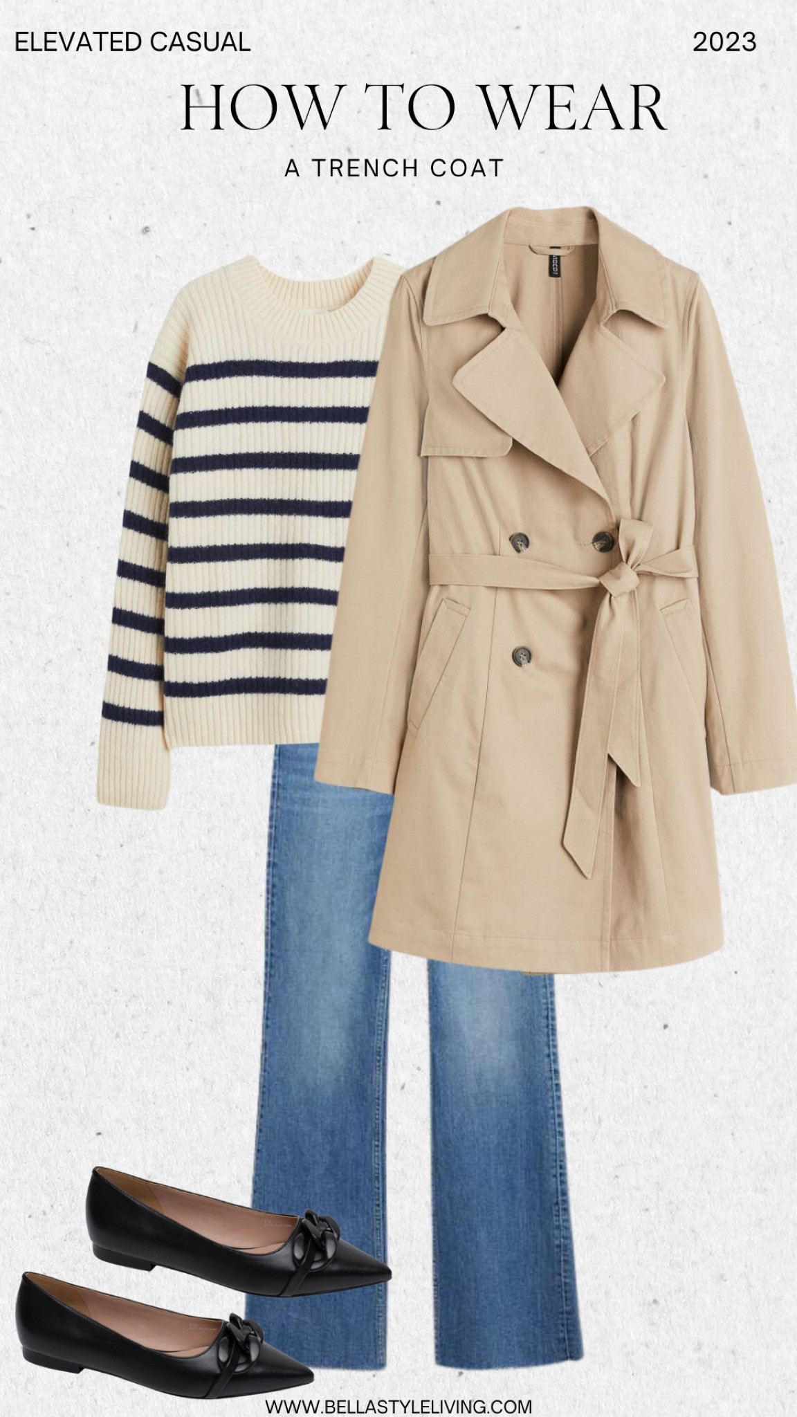 How to style a trench coat | flats | stripped sweater | jeans | Madewell jeans 

#LTKSale #LTKfindsunder100 #LTKstyletip