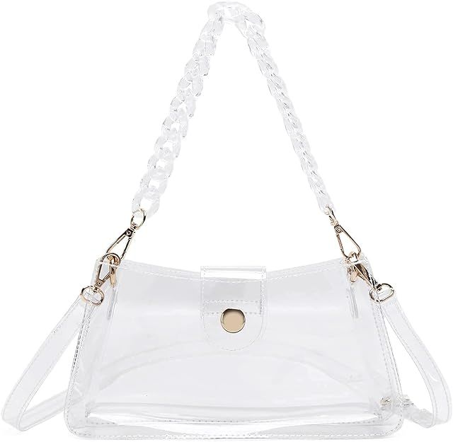 Lam Gallery PVC Clear Purse Designs Transparent Handbag See Through Bag for Working Stadium Appro... | Amazon (US)