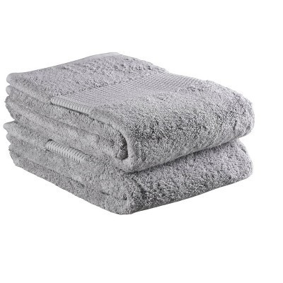 HomeRoots Light Gray Cotton 36" X 72" Quick Dry Terry Cloth Bath Sheet | Target