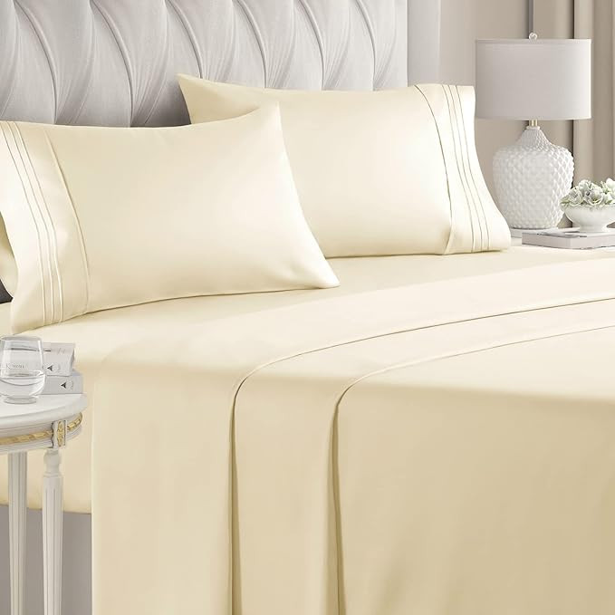 King Size Sheet Set - Breathable & Cooling Sheets - Hotel Luxury Bed Sheets - Extra Soft - Deep P... | Amazon (US)