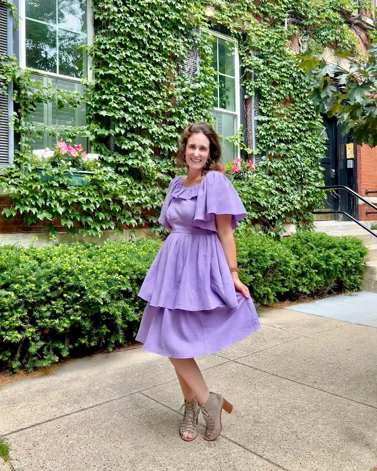 Twirling into summer with the Iris Dress in Lavender from Ivy City Co. 🌸 This dress is pure magic with its delicate details and dreamy color. 💜 The Iris Dress is soft, elegant, and perfect for any occasion. 

Use code GINNY15IVY for 15% off your order at Ivy City Co.

.

.

.

.

 #IvyCityCo #IrisDress #dress #purpledress #ootd #LavenderDreams  #chicagogrammer #chicagogram #chicagogrammer #chicagoinfluencer #dressesofinstagram #vintagestyle #momstyle #dressstyle #momsofinstagram #dresslove #melindamaria #classydresses #springfashion #springdress #springinchicago #dressoftheday #lavenderdress #purpledress #purple