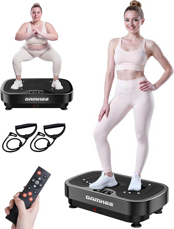 Vibration Plate Exercise Machine, 9 Modes Vibrating Platform for Lymphatic Drainage, 3D Upgraded ... | Amazon (US)