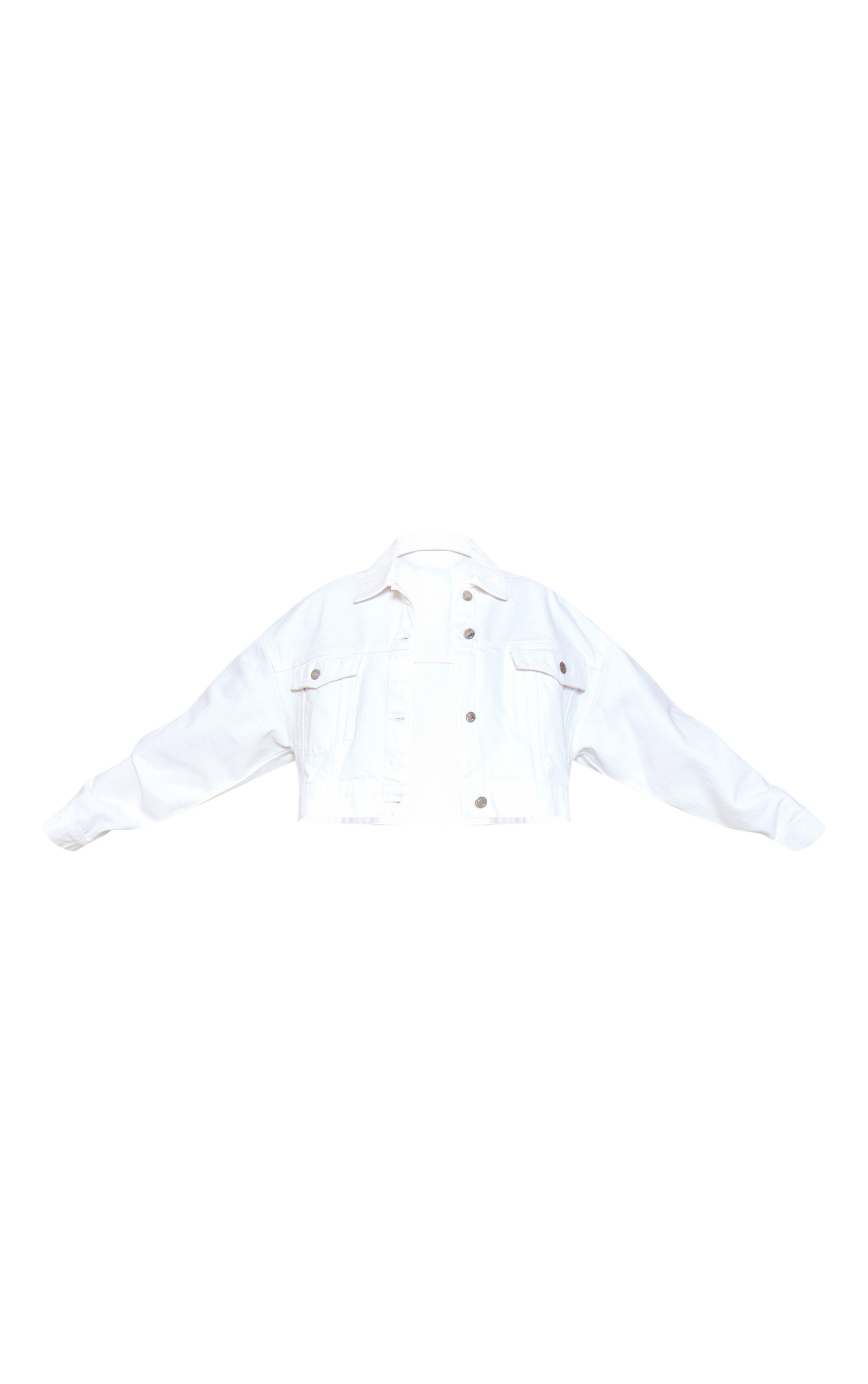 Ecru Classic Cropped Denim Jacket | Pretty Little Thing (Australia & New Zealand)