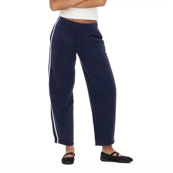 Forever 21 Women’s Barrel Leg Joggers with Side Stripe Detail, Relaxed Drawstring Sweatpants fo... | Walmart (US)
