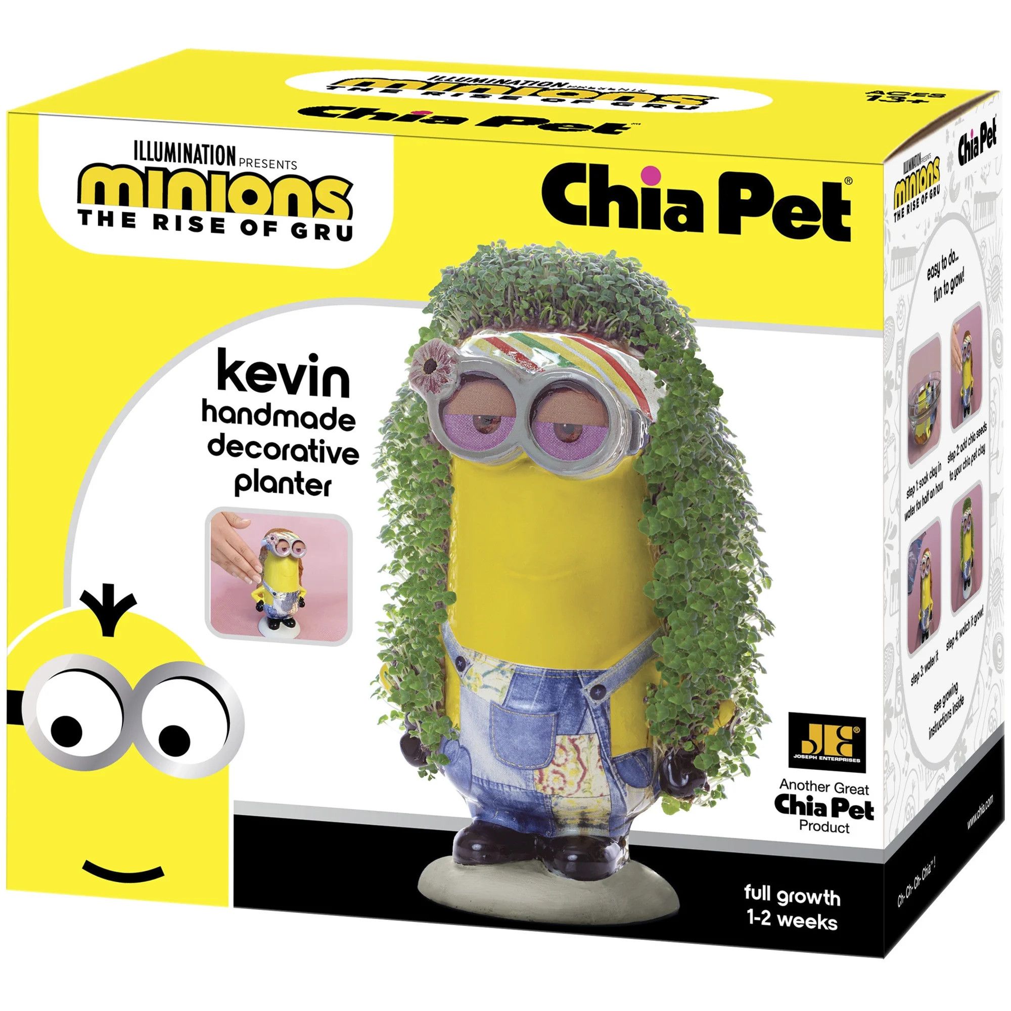 Chia Pet Planter- Kevin Decorative Indoor Garden Flower Ceramic Pots | Walmart (US)