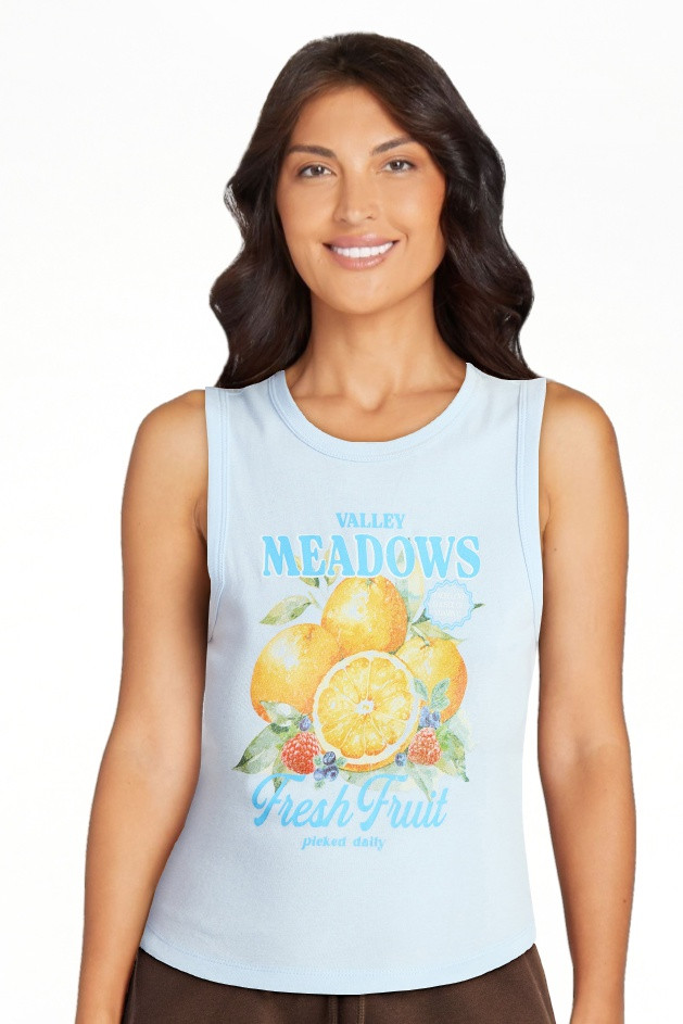 No Boundaries Cotton Ribbed Graphic Tank Top, Women's XXS-XXL | Walmart (US)
