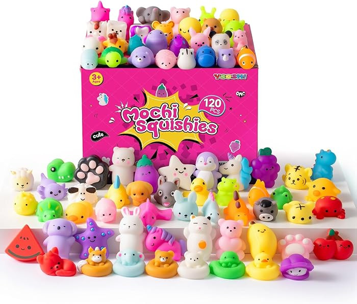 30 Pcs Mochi Squishy Toys for Kids, Cute Animal Stress Relief Toys, Kawaii Mini Sensory Toys for ... | Amazon (US)