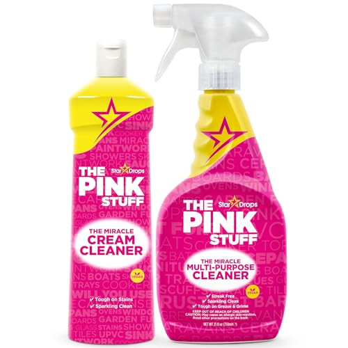 Stardrops The Pink Stuff Multi-Purpose Spray & Cream Cleaner Bundle – Tough on Stains, Gentle on Surfaces, All-Purpose Cleaning Solution (2-Pack) | Amazon (US)