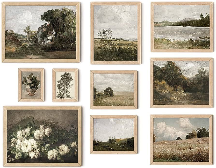 TwoDays Vintage Farmhouse Prints, Large French Country Decor, Cottagecore Gallery Wall Art for Be... | Amazon (US)