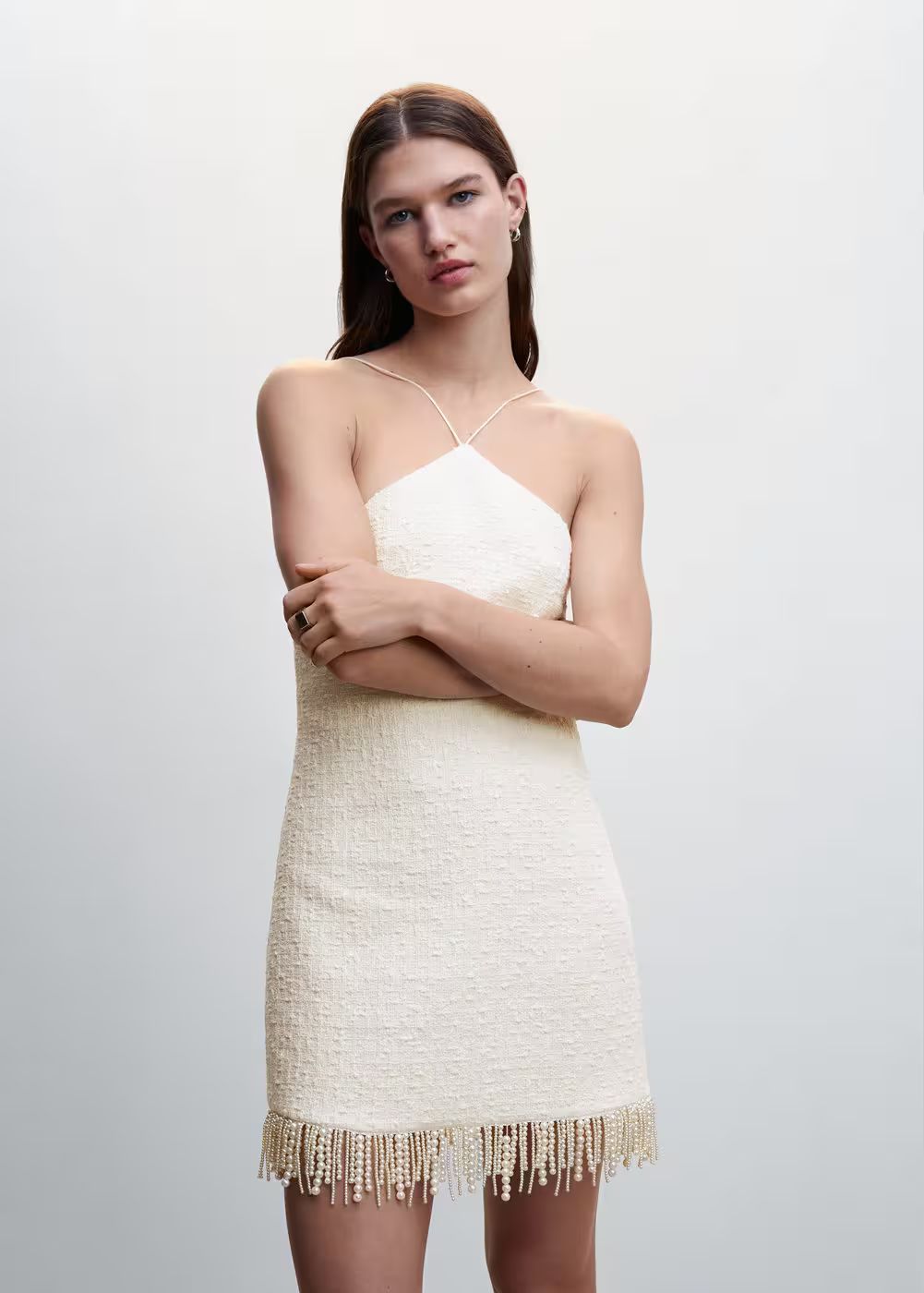 Pearl textured dress -  Women | Mango USA | MANGO (US)