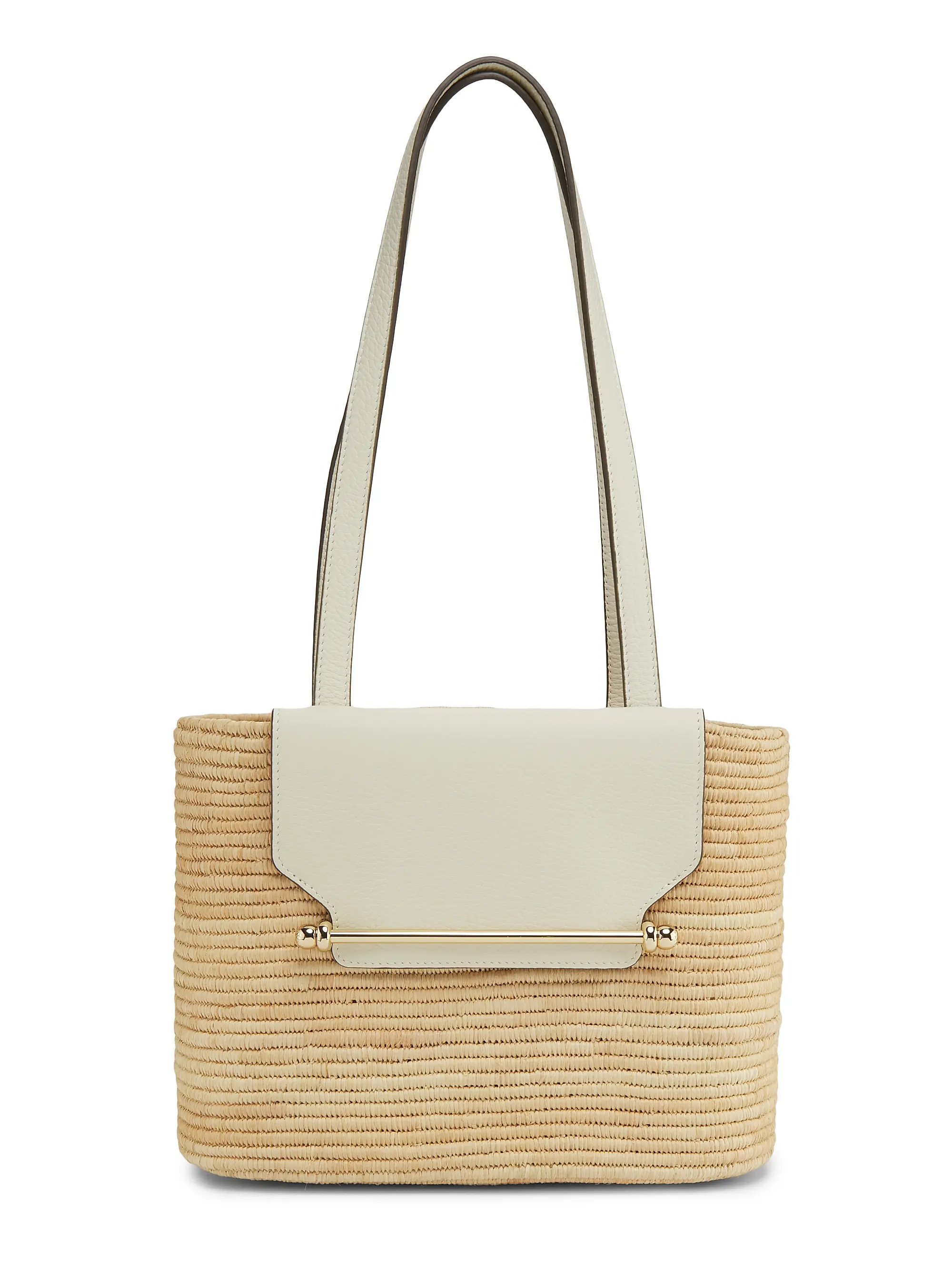 Strathberry Raffia & Leather Basket Bag | Saks Fifth Avenue