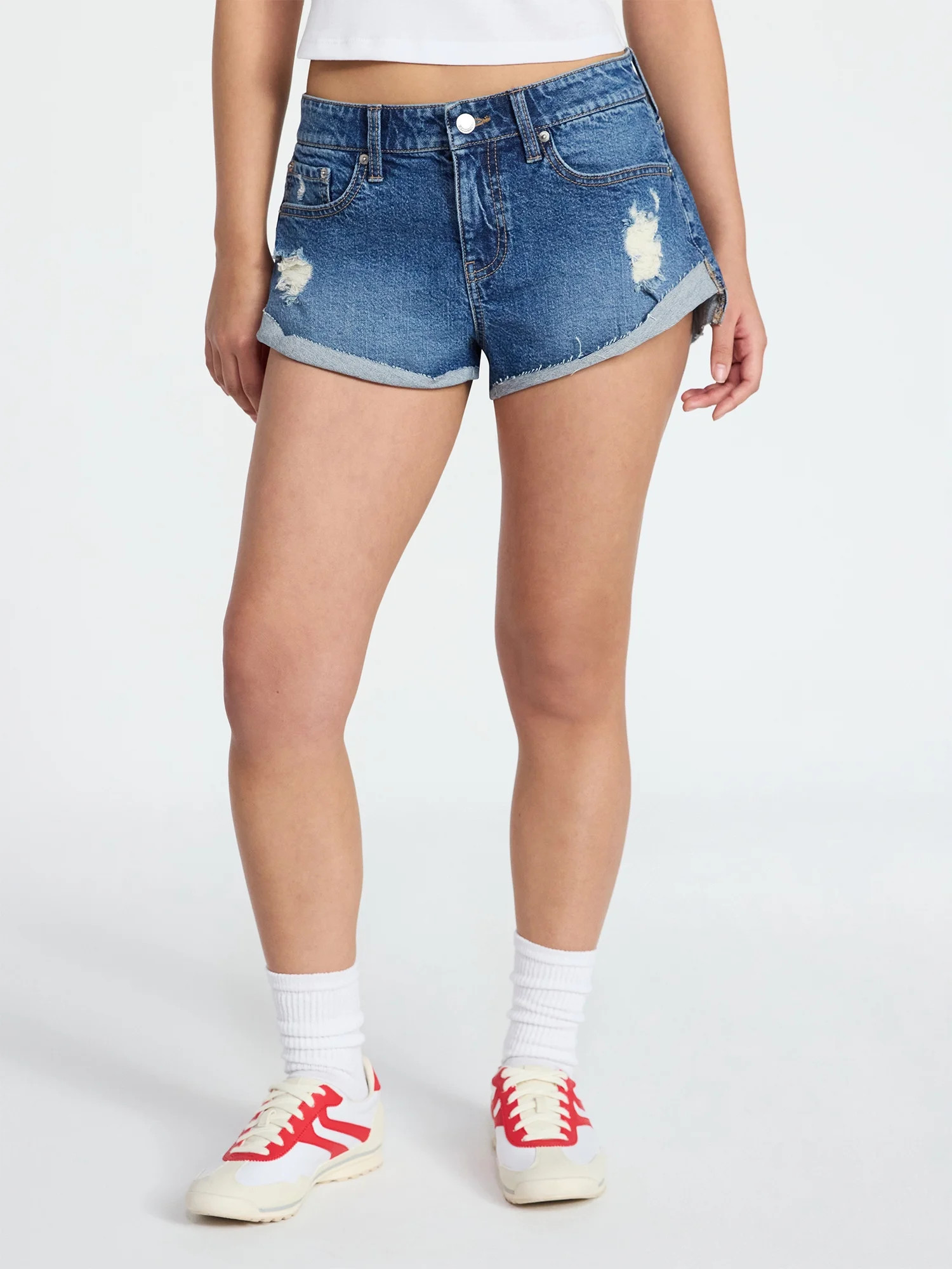 No Boundaries Low Rise Slouchy Shorts, Women's 00-20 - Walmart.com | Walmart (US)