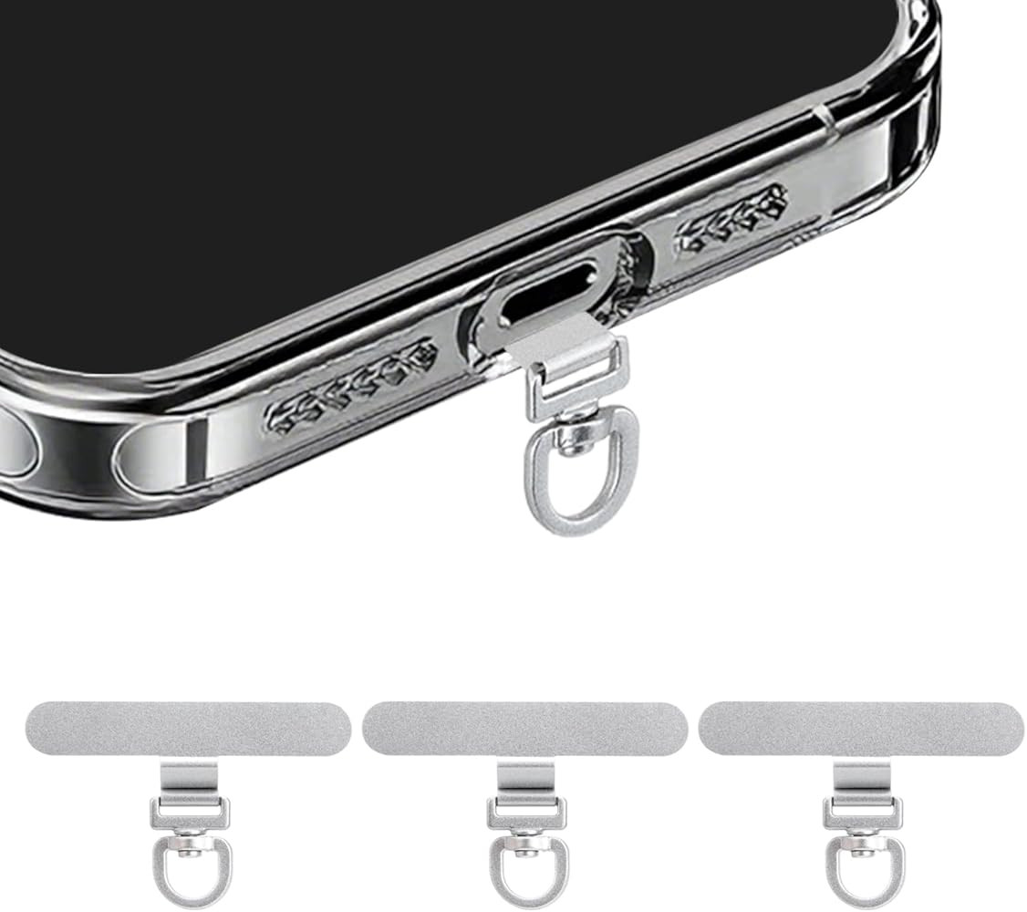 Yojaro 360\u00b0 Rotating Stainless Steel Phone Tether Tab (3-Pack) - Universal for iPhone & Othe... | Amazon (US)